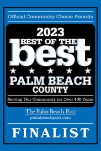 Award for Top 3 day spa in Palm Beach County, FL.