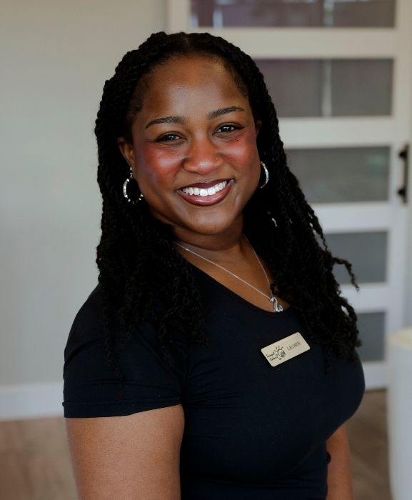 Lauren Michel, front desk receptionist at Tranquil Radiance Spa, Palm Beach Gardens, FL