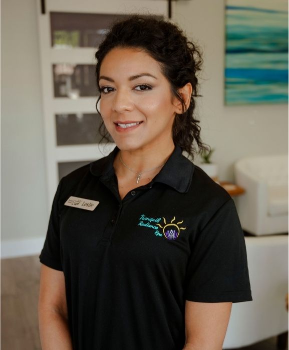 Leslie Lugo, massage therapist at Tranquil Radiance Spa, Palm Beach Gardens, FL