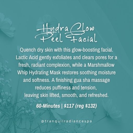 April facial spa specials at Tranquil Radiance Spa in Palm Beach Gardens, Florida.