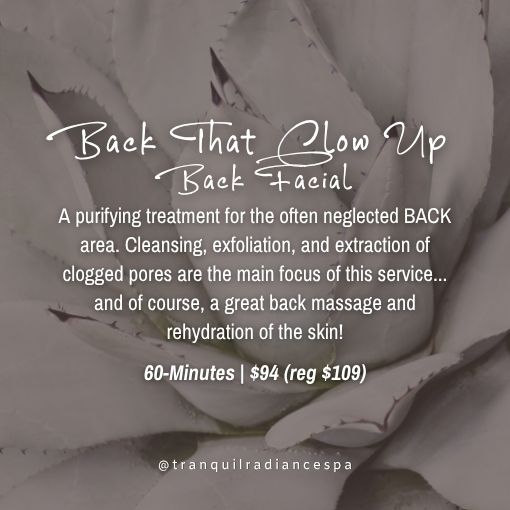 April facial spa specials at Tranquil Radiance Spa in Palm Beach Gardens, Florida.