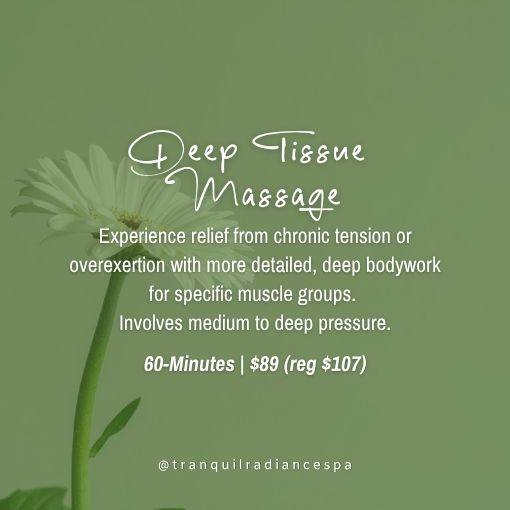 April massage spa specials at Tranquil Radiance Spa in Palm Beach Gardens, Florida.