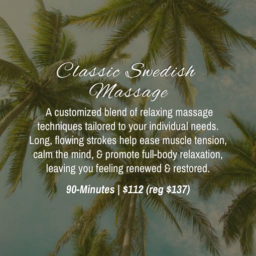 June 2026 massage spa specials at Tranquil Radiance Spa in Palm Beach Gardens, Florida.