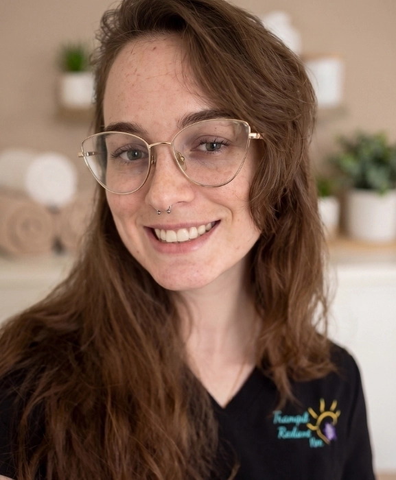 Licensed Massage Therapist, Cassidy Ludwig at Tranquil Radiance Spa, Palm Beach Gardens, Florida.