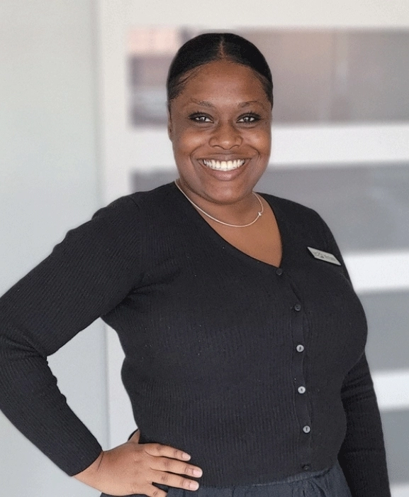 Mirriame Moise, front desk guest specialist at Tranquil Radiance Spa, Palm Beach Gardens, Florida